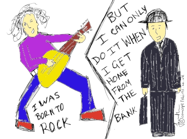 born to rock drawing