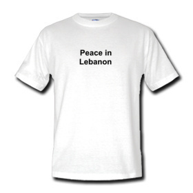 Peace in Lebanon click and choose your colour