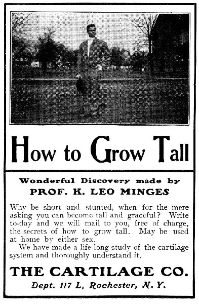   How to grow tall, vintage advert T shirts